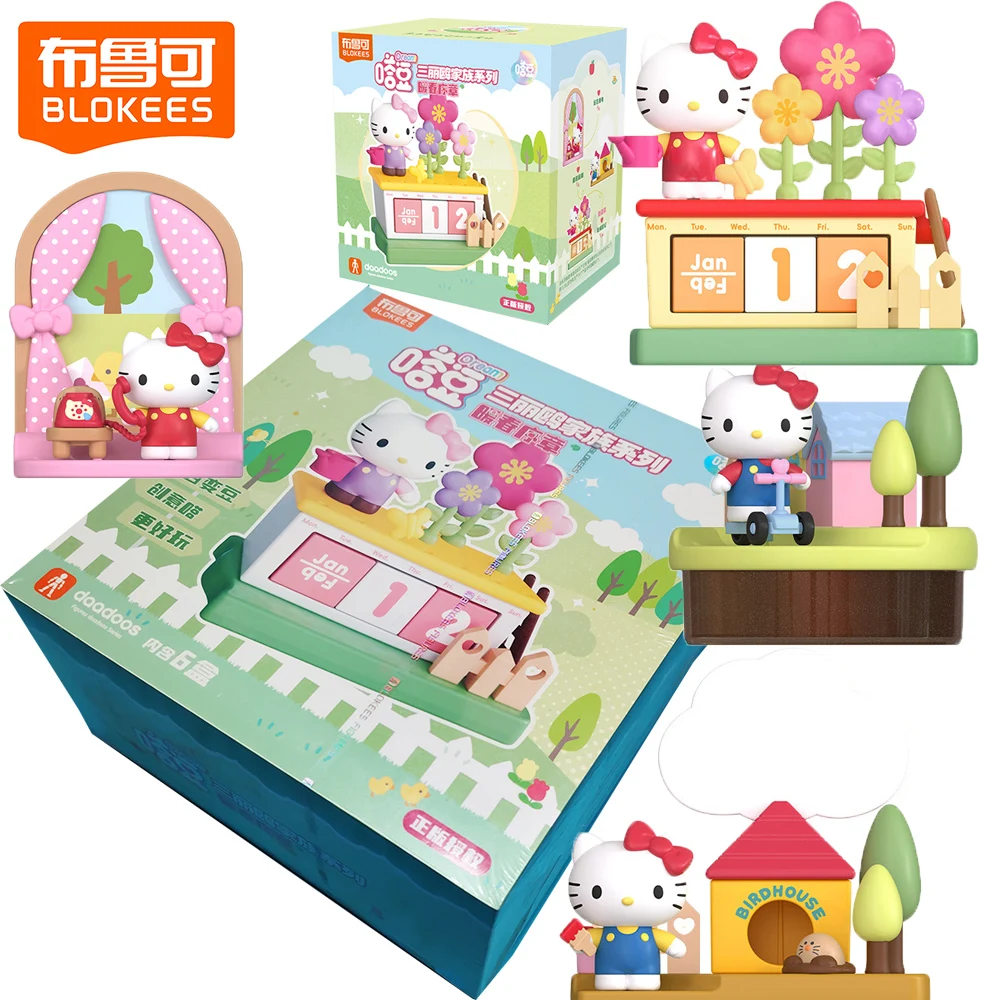 Blokees Originele Sanrio Daadoos Warm Spring Preface Serie Blind Box Anime Perifere Craft Model Speelgoed Desktop Ornament Geschenken