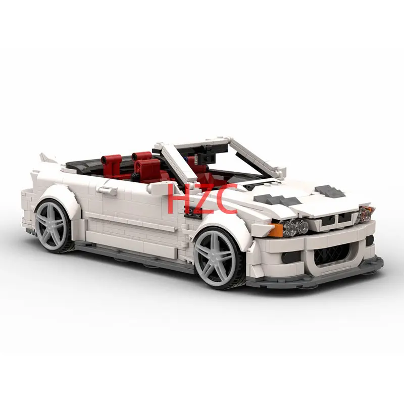 New 1226PCS E46 M3 Cabriole Supercar Racers Vehicles Sports Car Fit MOC-49496 HighhModel Building Blocks Bricks Toys Gift Kid