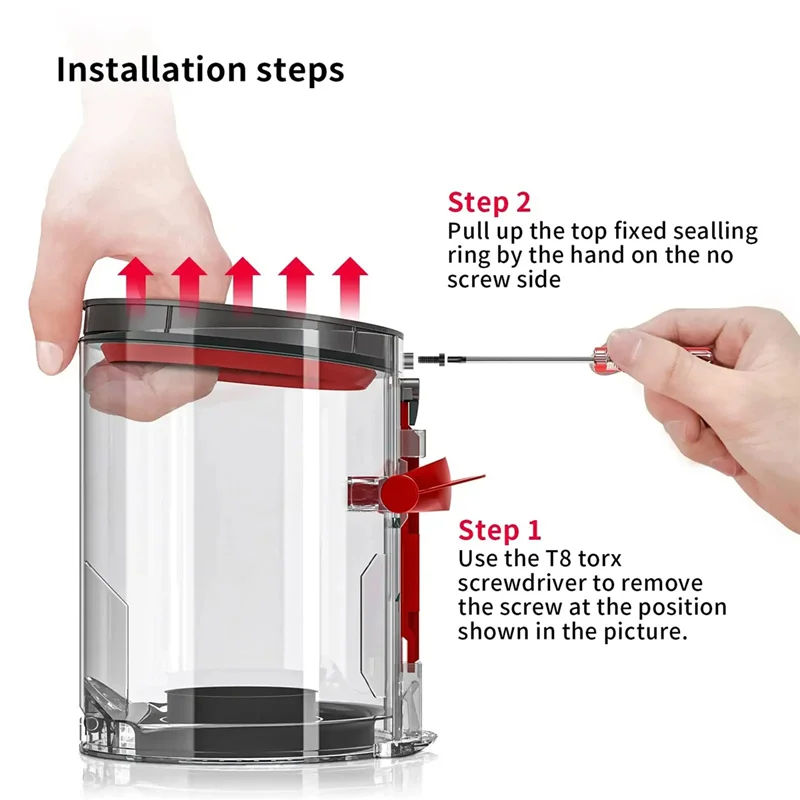 Voor Dyson V10 Stofzuiger Vuilnisbak Top Vaste Afdichting Ring Vervanging Stofbak Bevestiging Reiniger Reserveonderdeel