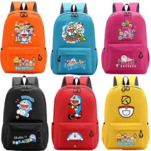 Doraemons Students Backpacks Unisex Cute Schoolbag Cartoon Anime Pattern Backpack Large Capacity Bags Back To School Party Gifts