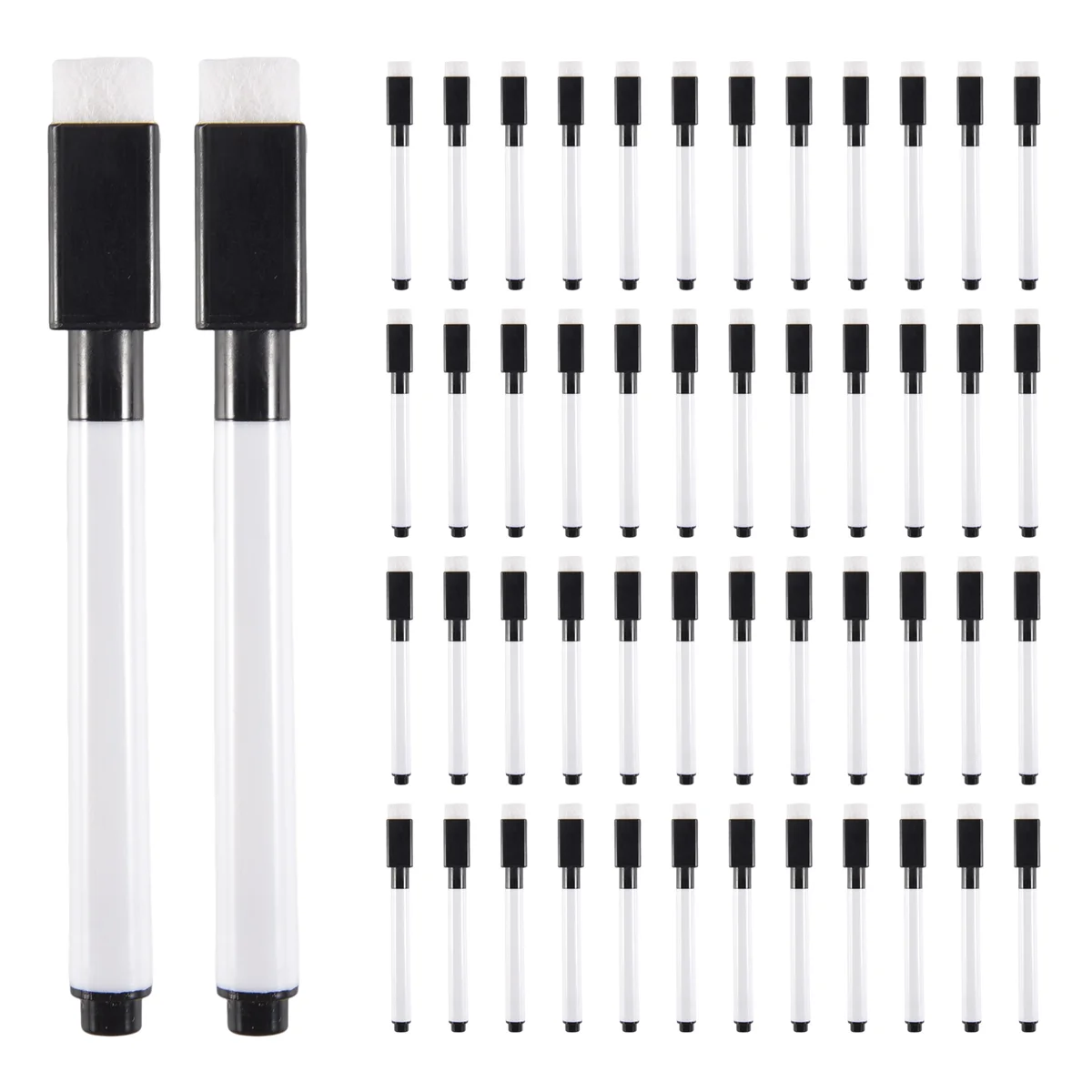 50 Pen Water Colour Whiteboard Marker Pens Dry Erase White Board Pen with Eraser Magnetic Markers Writing WaterColor Pen