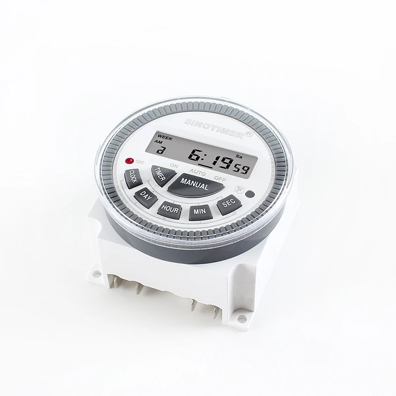 1 Second Interval Time Relay 220V 7 Days Programmable Digital Timer Switch With Cover 10A Detachbale Battery 28 Groups ON/OFF