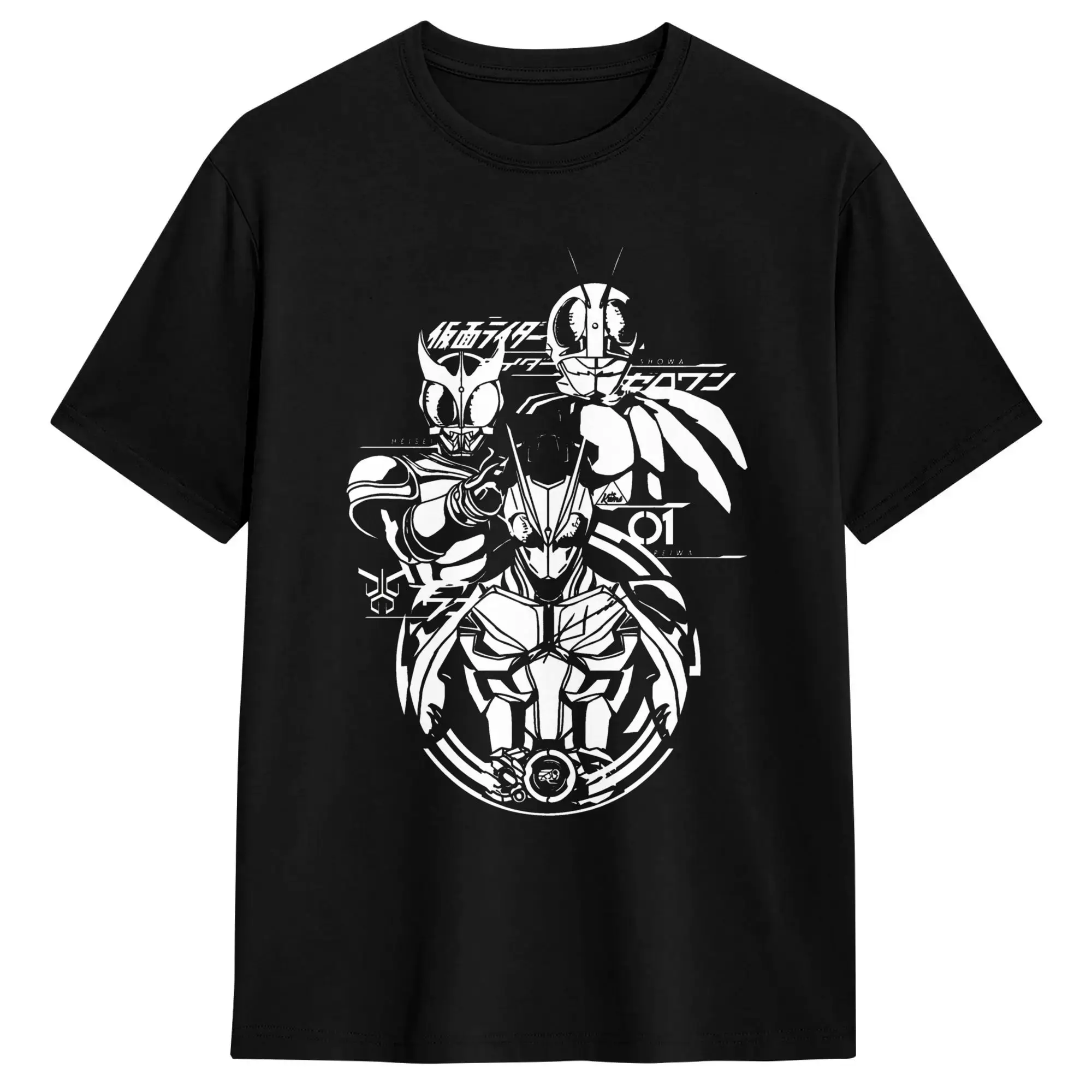 Kamen Riders T Shirt Beach 3 Generation Hipster T Shirts Men 100 Cotton O Neck 4XL 5XL 6XL Clothing Short Sleeve Y2K Fun Tshirt
