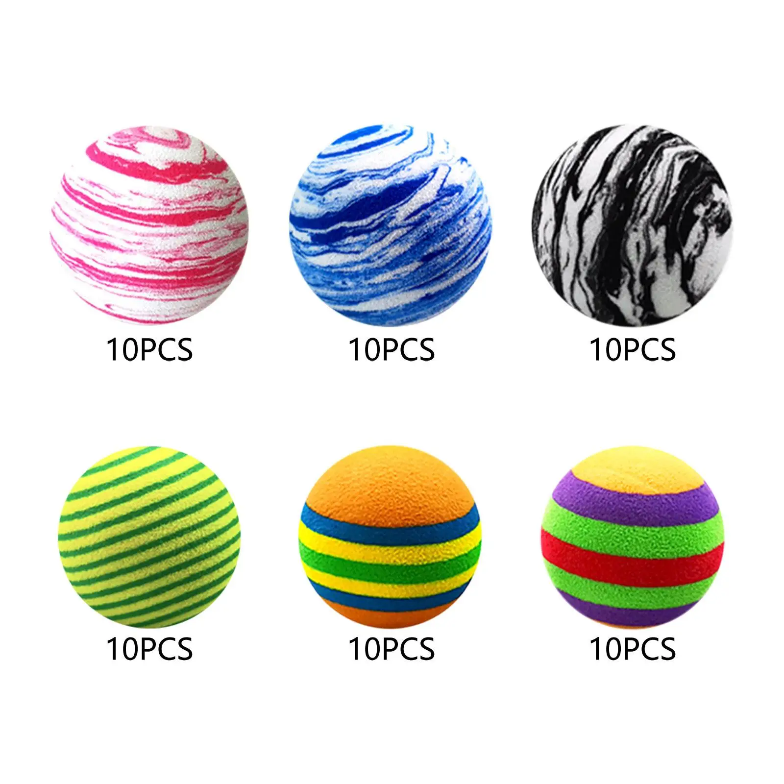 Soft Elastic Golf Training Balls for Indoor Outdoor Practice Durable EVA Foam Lightweight Reusable Swing Aids for Home Use