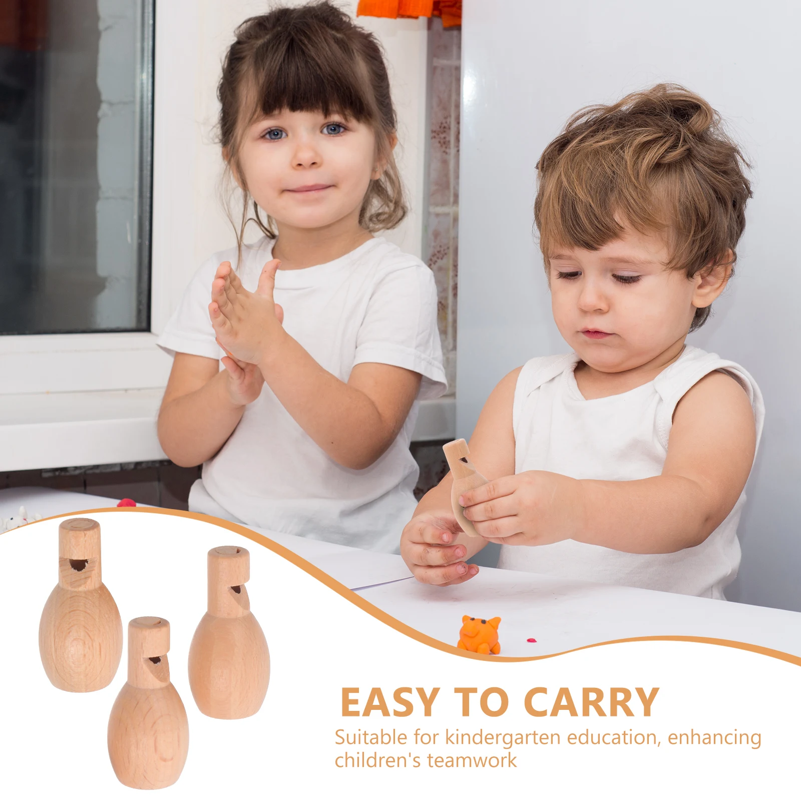 3 pezzi mini fischietto in legno fischietto incompiuto giocattolo per bambini strumento musicale giocattoli per bambini regali per bambini