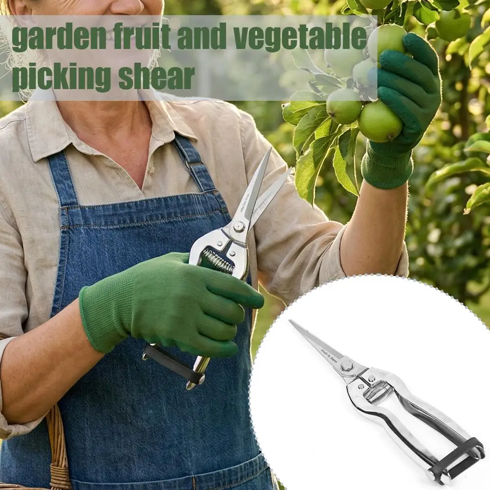 Straight Head Pruning Shears Non-slip HandleStainless Steel Professional Garden Scissors Durable Labor-saving Pruning Shears
