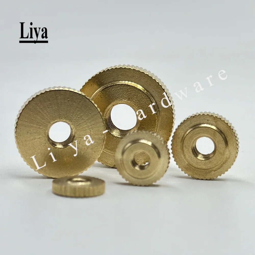 2-10pcs  GB807  M3 M4 M5 M6 M8 Brass Knurled samll step Thumb Hand Nut