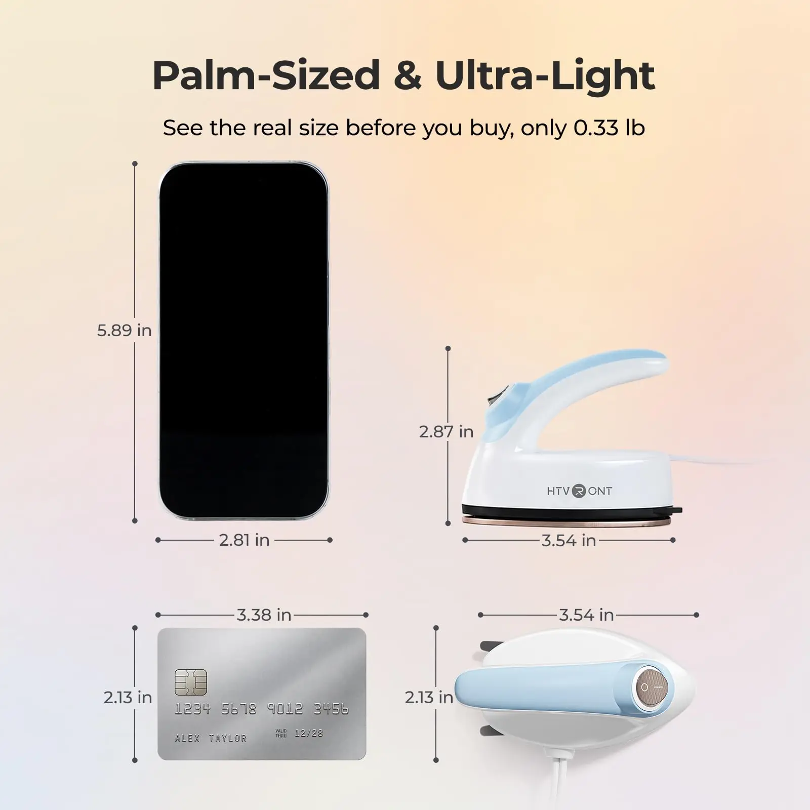 HTVRONT 2nd Gen Portable MINI Heat Press Machine DIY Auto Easy Heating Transfer Iron On HTV for Clothes Bags Shoes Hat T-shirts