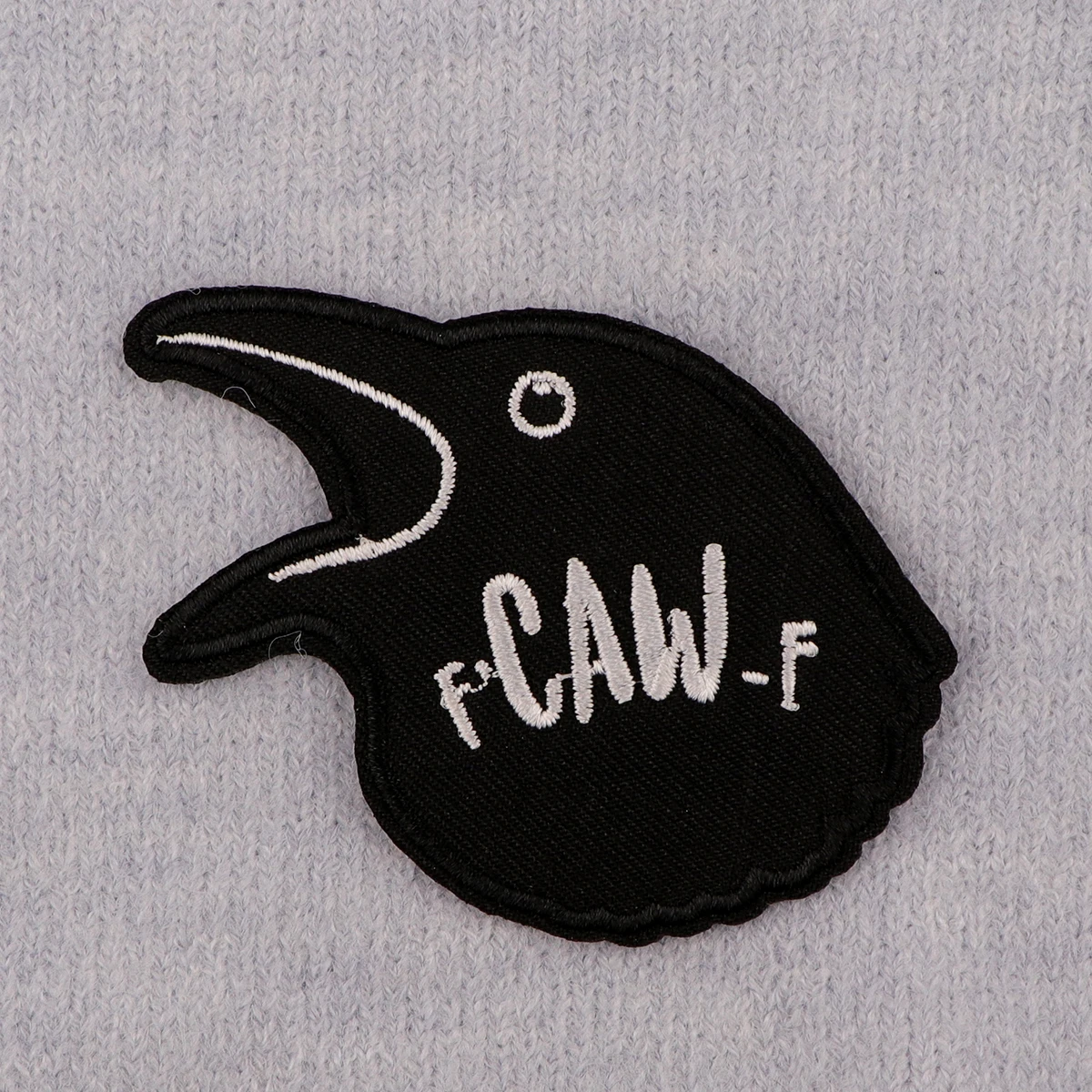 Cute Crow Embroidery Patch Funny Quotes Iron On Patches For Clothing Thermoadhesive Patches On Clothes DIY Sew Badges