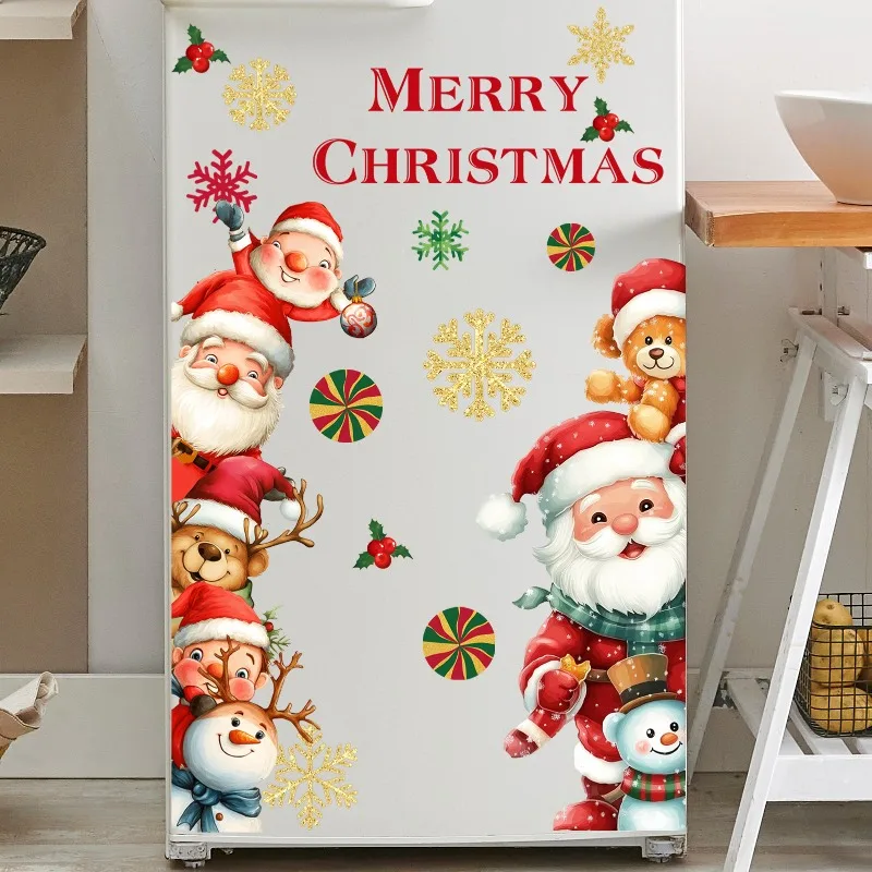 Christmas Window Stickers Bathroom Shadow Clings Xmas 2026 New Year'S Eve Merry Christmas For Kid Birthday Party Decorations
