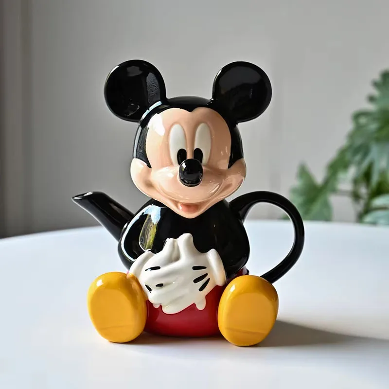 Cartoon Mickey Mouse Kettle Action Figure Toys Cute Mickey Ceramic Kettle Cups Mugs Home Decor Housewarming Creative Gifts Toys view 2