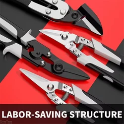 Strong Tin Professional Industrial Shears Stainless Steel Scissors for Cutting Sheet Metal and PVC Pipes Tin Shears