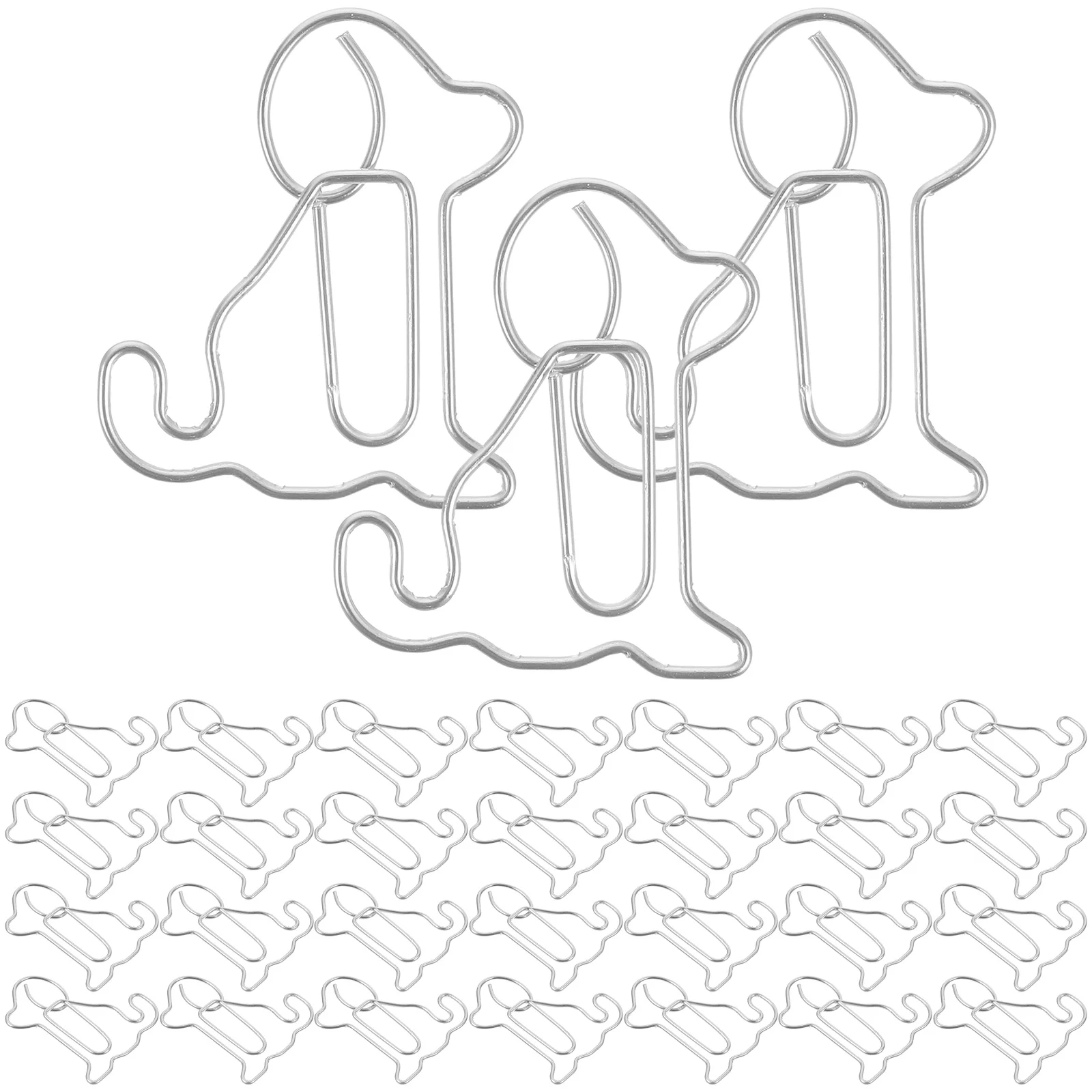 Imagem -06 - Golden Retriever Paper Clips Marcadores para Fotos File Desk Metal Paperclips Cute Dog Shaped Paper Clip Material de Escritório 50 Pcs