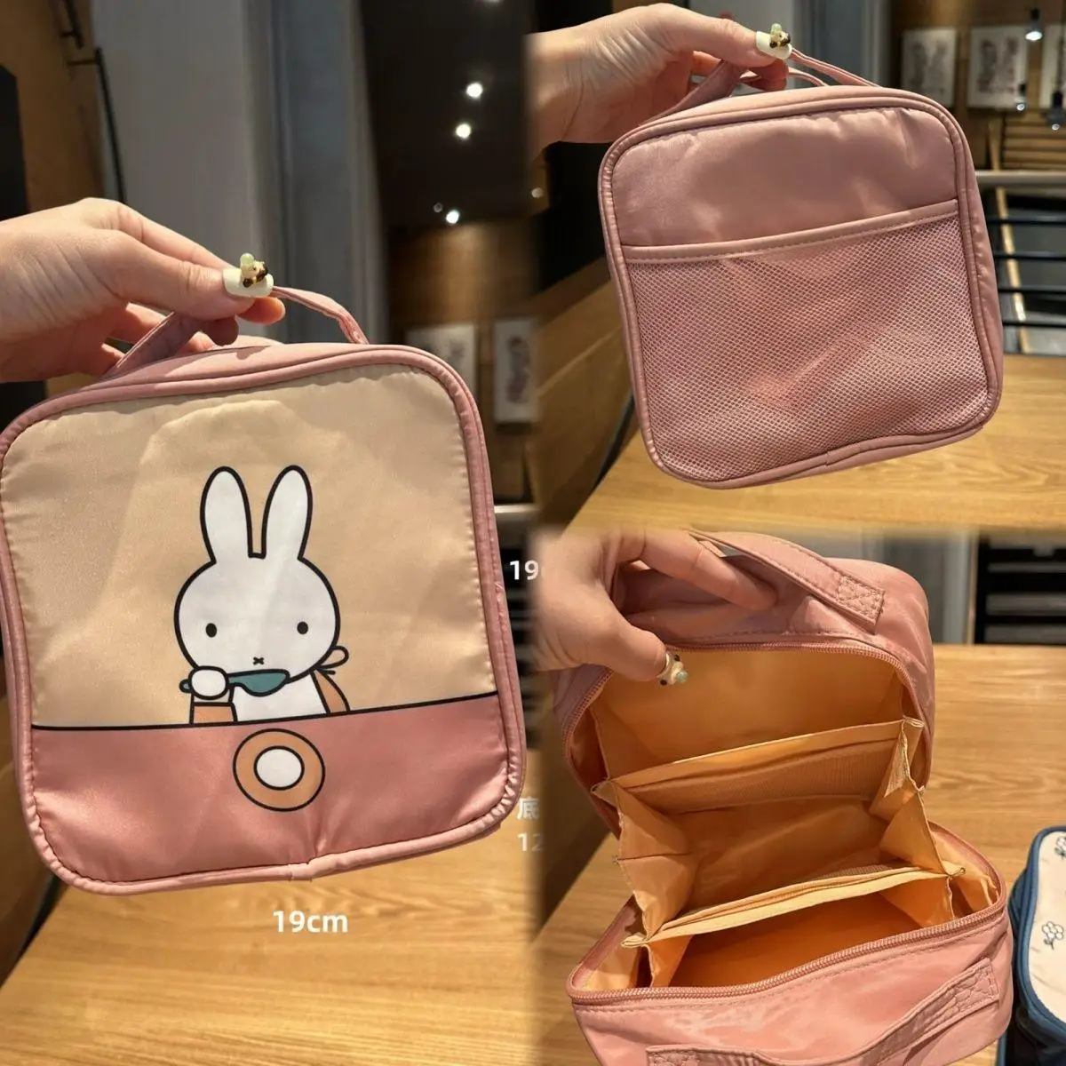 2025 ميفي Kawaii الكرتون حقيبة مستحضرات التجميل لطيف أنيمي أرنب متعددة الوظائف أحمر الشفاه حقيبة التخزين الفتيات الحلو حقيبة التخزين