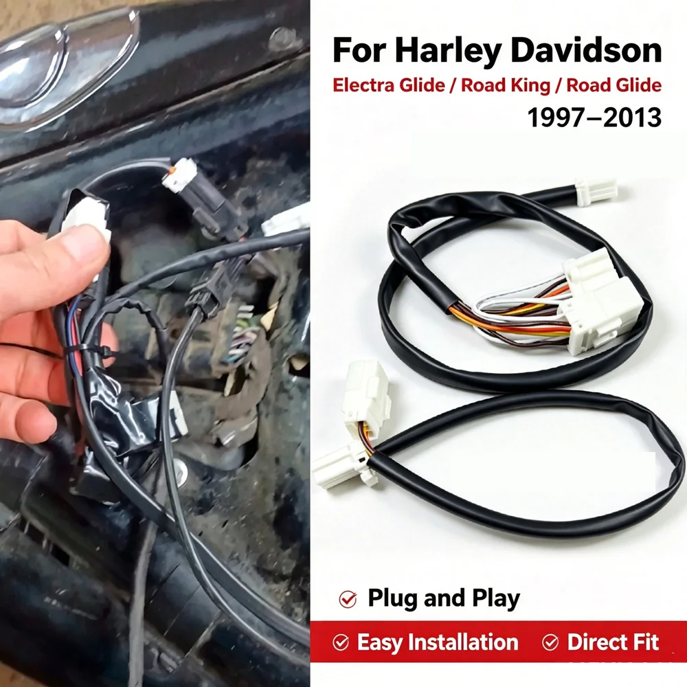For Harley Touring 1997-13 Motorcycle Pack Trunk Wiring Harness Quick Disconnect Road King Road Glide Electra Glide Street Glide