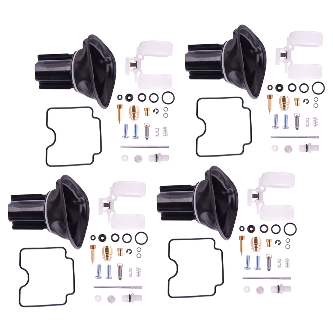 

4 Sets Carburetor Diaphragm Float Repair Kit Fit for Yamaha XVS 1100 2007 2006 2005 2004 2003 2002 2001 2000 1999 New