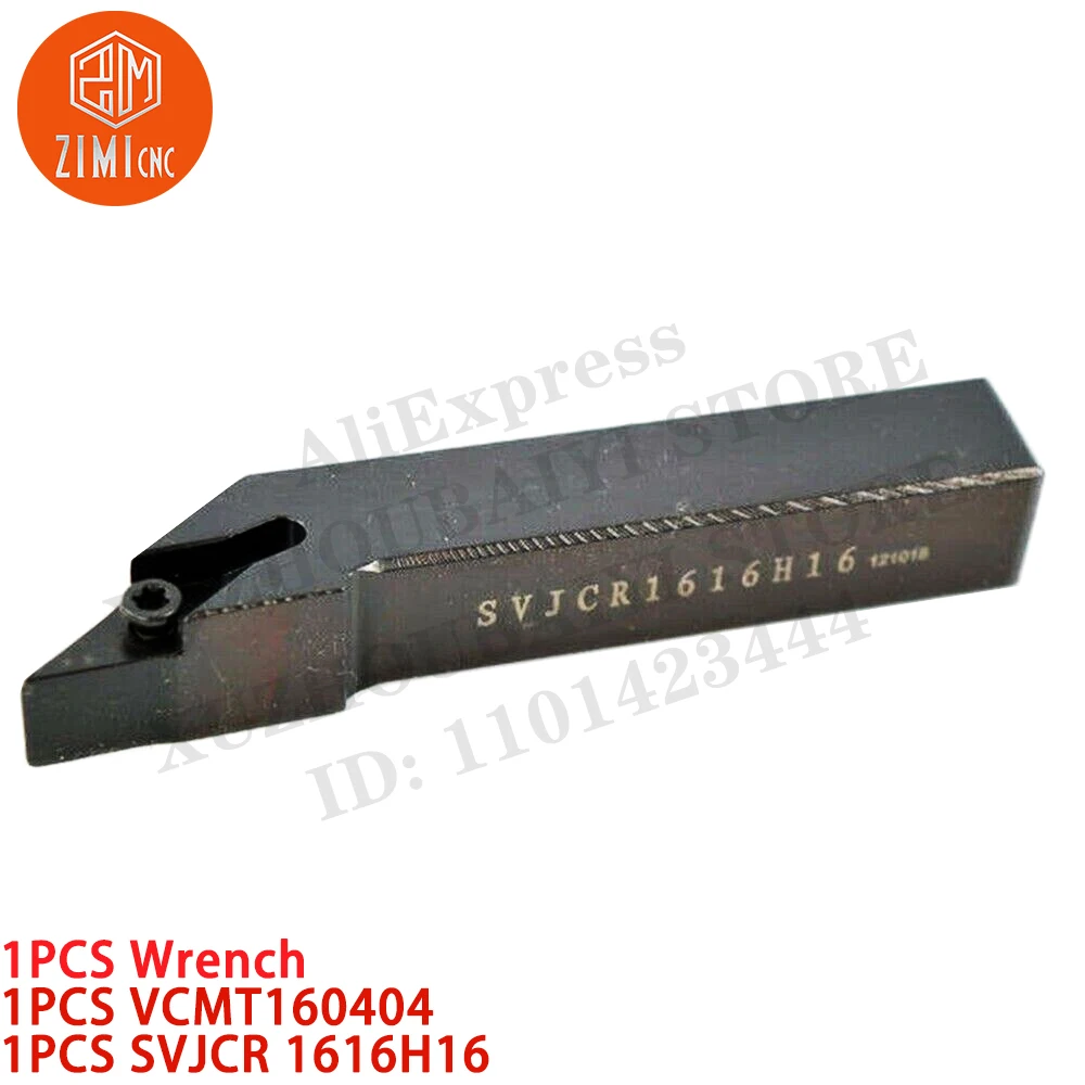 Imagem -02 - Peça Svjcr 1616h16 Torno Cnc de 16 mm Torno de Metal Mecânico Suporte para Ferramenta de Torneamento Mais Pcs Vcmt160404 Inserções de Metal Duro Cnc Ferramentas de Corte 1