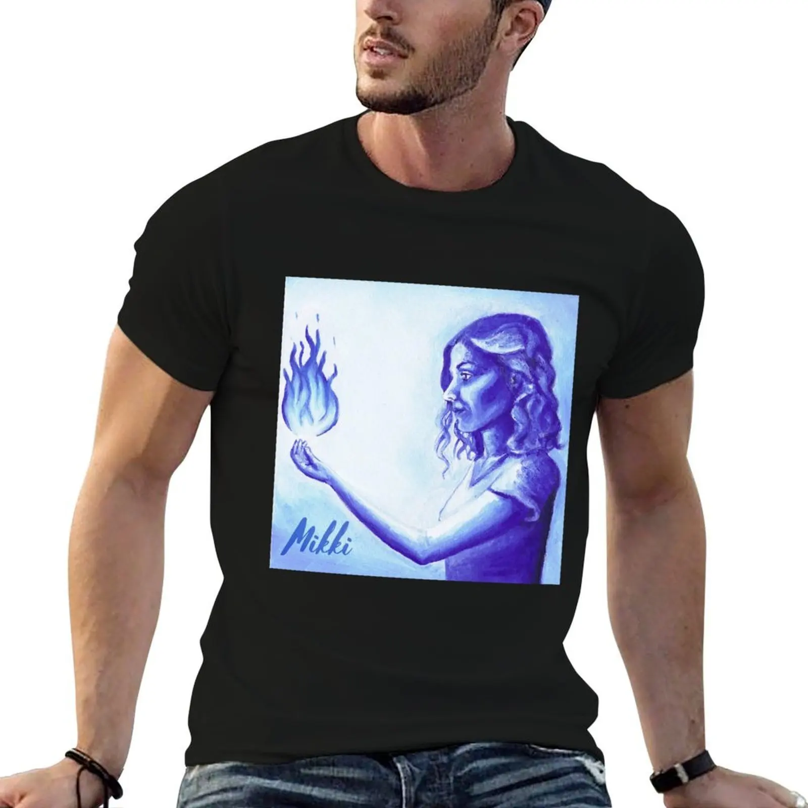 Camiseta con estampado de Mikki de Jager LP Cover Make a Wish, camisetas de algodón para hombre, camiseta gráfica para hombre