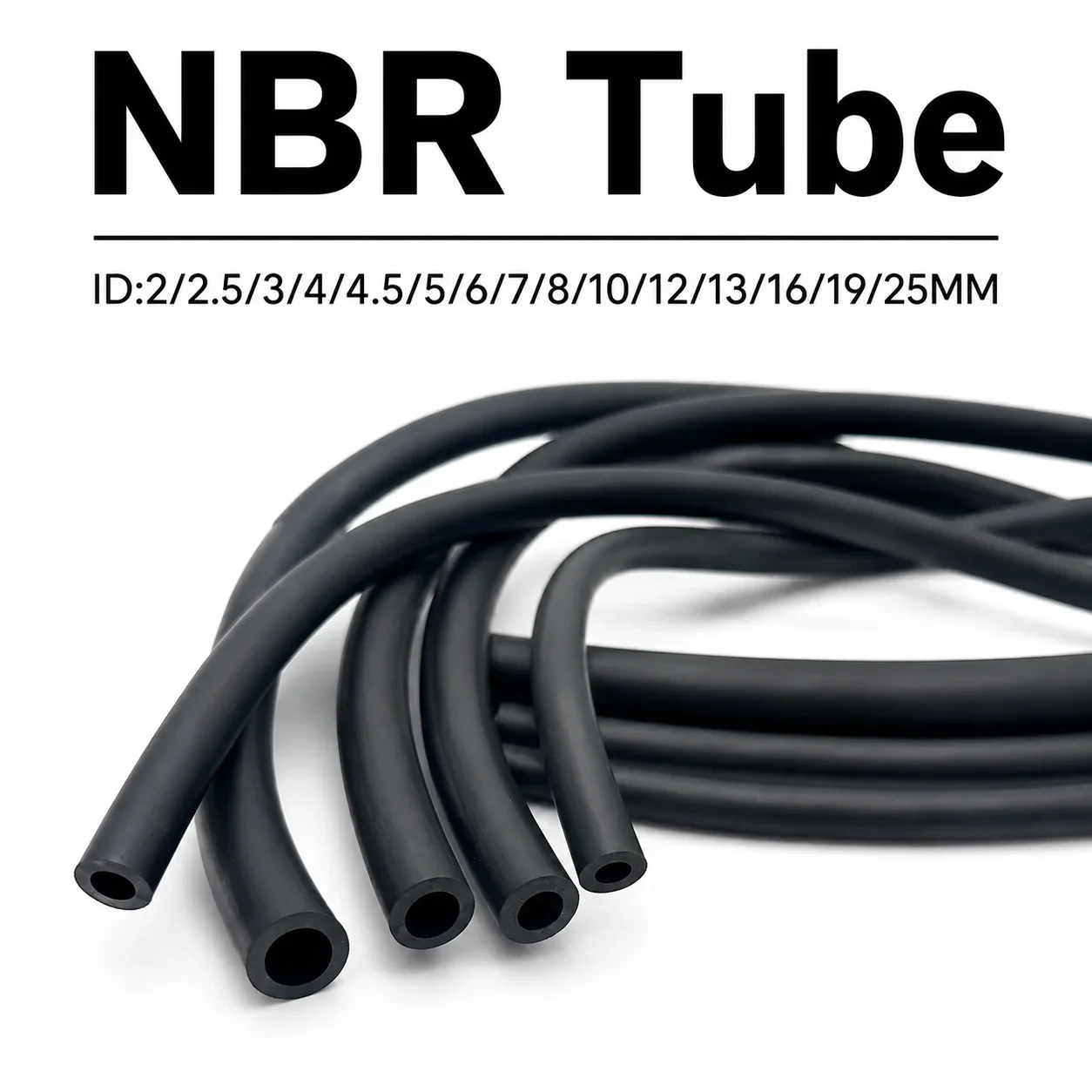 NBR Fuel Line Nitrile Rubber Hose  ID 2/2.5/3/4/5/6/7/8/10/13/16/19/25mm Diesel Petrol Water Tube Engine Pipe For Car/Motorcycle