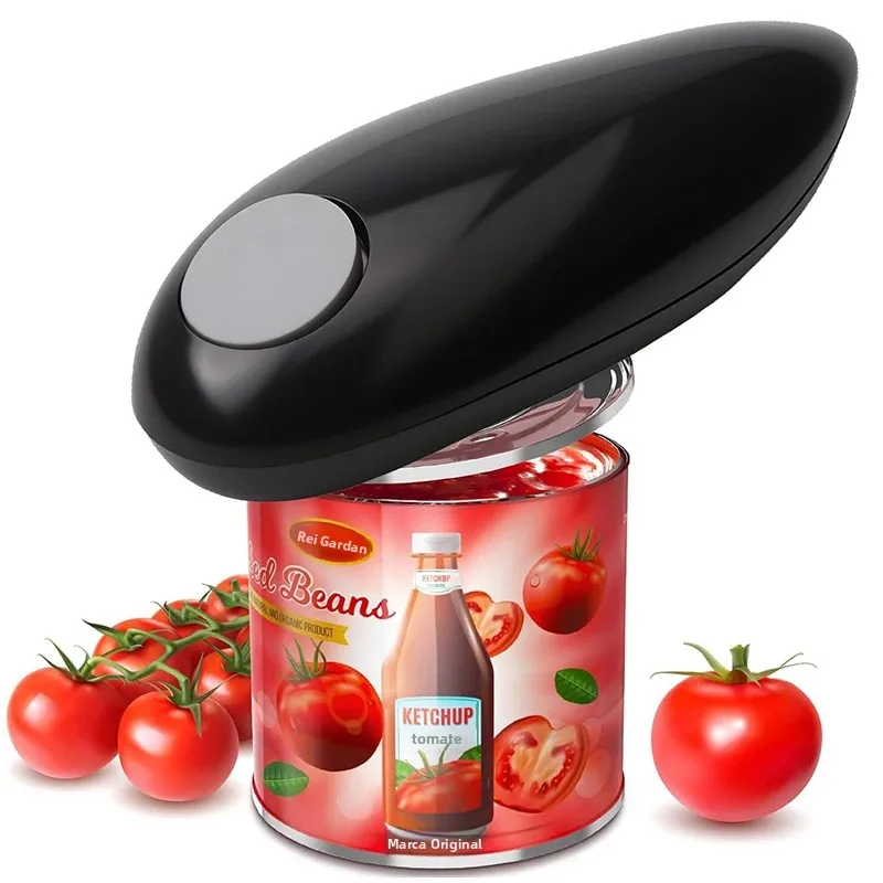 Abridor de latas elétrico, abridor de lata, mãos livres para artrite, abridores de latas automáticos com botão interruptor de um toque, ferramenta de cozinha