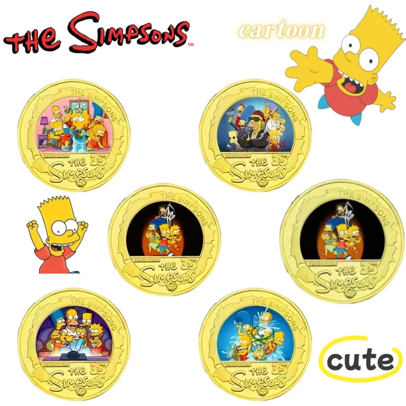 Badge The Simpsons Bart Marge Simpson, nouvelle mode créative, personnalisé, design attrayant, dessin animé mignon, pièce commémorative, cadeau