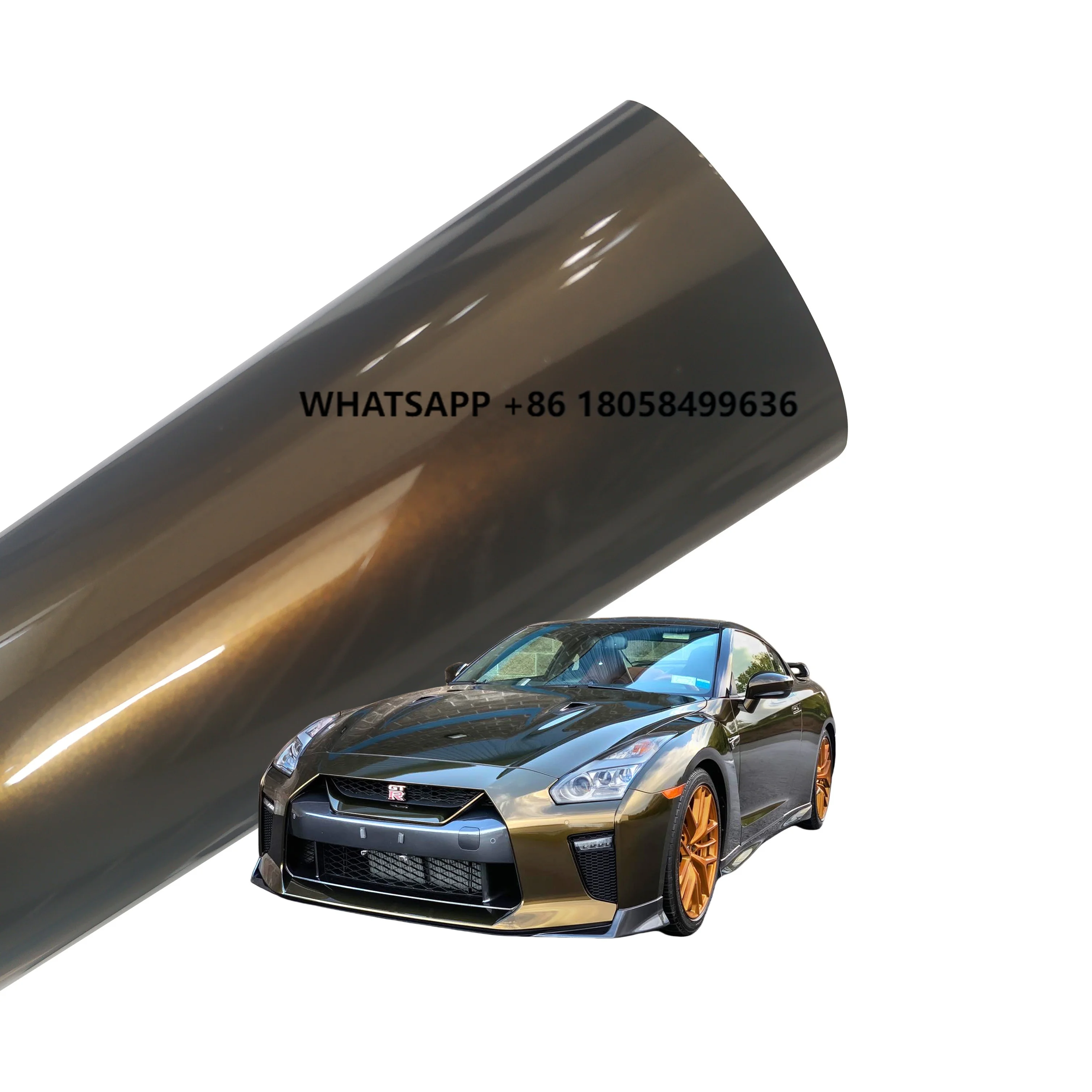 

Auto Body Stickers Self Adhesive PET Super Glossy Metallic Midnight Gold Vinyl Wrap Vehicle Wrapping Foil Car Vinyl Film