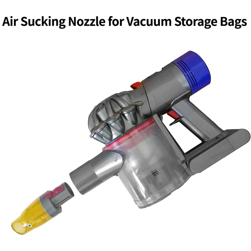 Air Sucking Attachment for Dyson Vacuum Cleaner V7 V8 V10 V11 V15, Helps to Suck Air Out of Vacuum Storage Bags Yellow