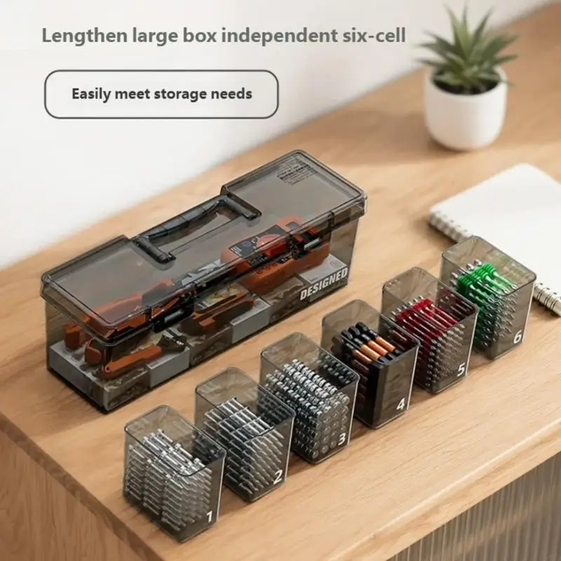 Adjustable Multi Compartment Plastic Tool Storage Box for Organizing Screws Electronic Components and Small Hardware Parts 37JD