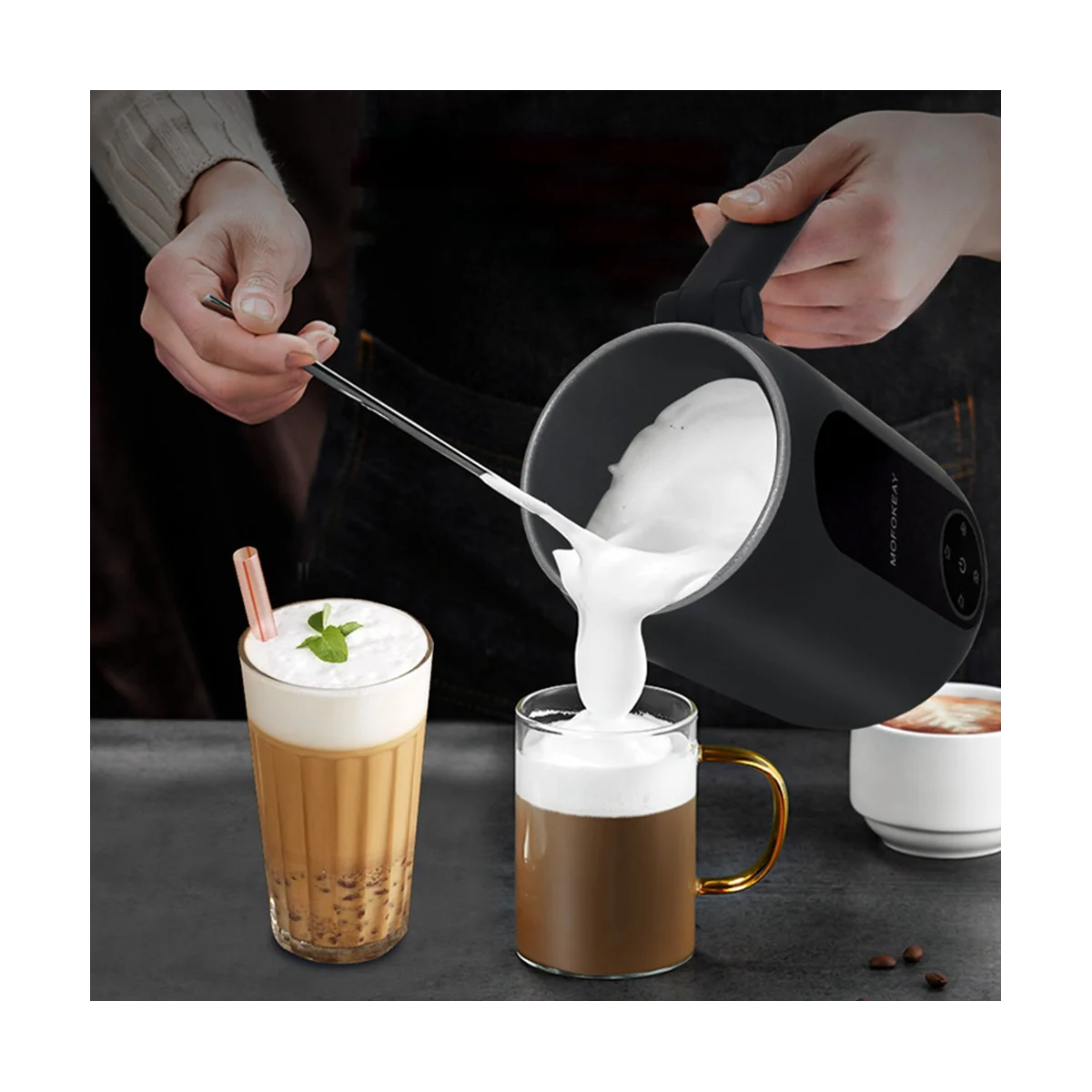 

milk frother Automatic Household Frother Automatic Hot and Cold Foam Machine Frother Milk Froth