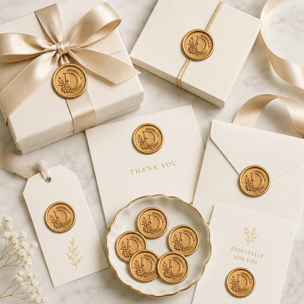 25pcs Vintage Letter Wax Seal Stickers,Gold Envelope Seals Initial Alphabet Self-Adhesive Wax Seal Stickers for Sealing Envelope