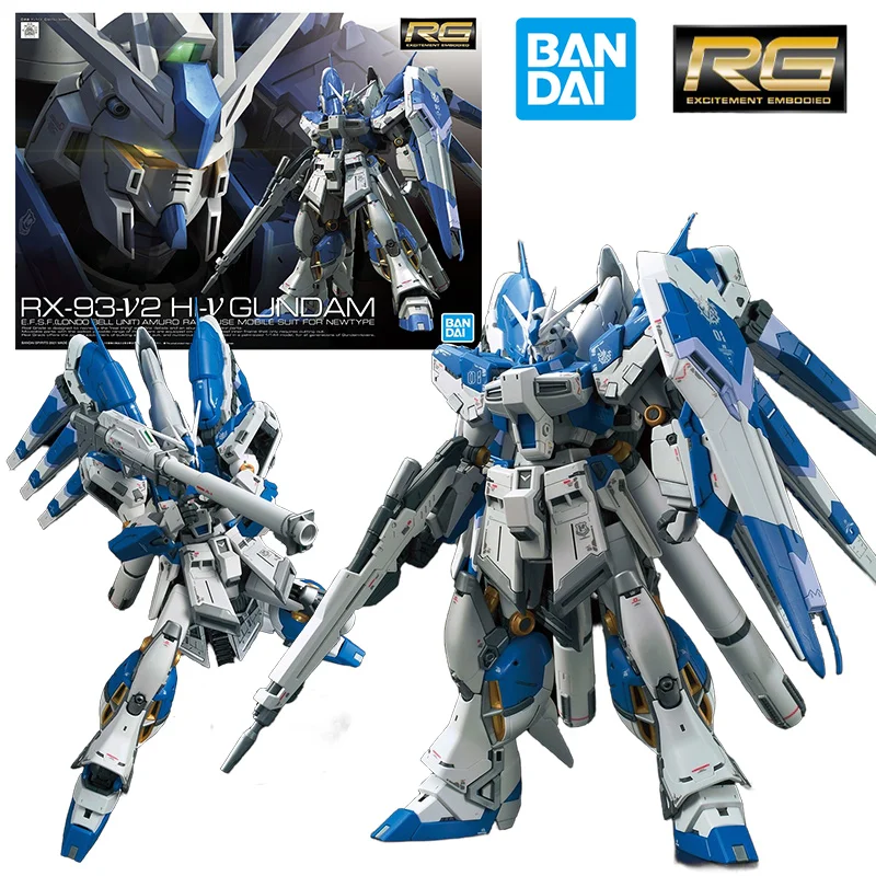 

Bandai RG RX-93-V2 Hi-V Gundam 1/144 14Cm Gundam Char's Counterattack Anime Original Action Figure Model Toy Gift Collection