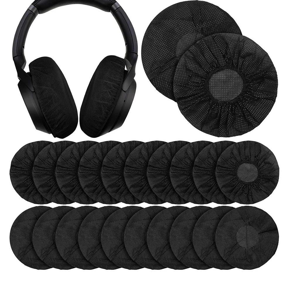 100pcs/bag Disposable Headphone Cover Nonwoven Earmuff Cushion 8-12cm Headset Disposable Headphone Ear Covers