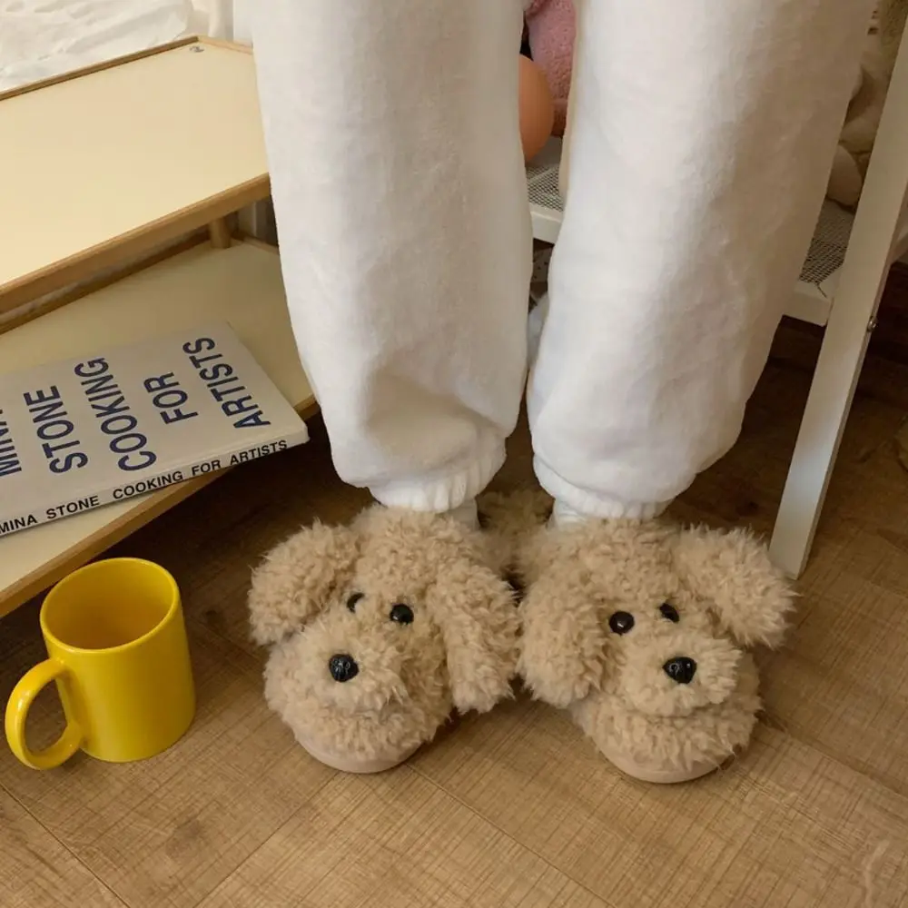 أحذية لينة لعبة القلطي النعال جميل لطيف الشتاء الكلب أفخم الشرائح الحيوان سميكة وحيد رقيق جرو النعال الرجال #5
