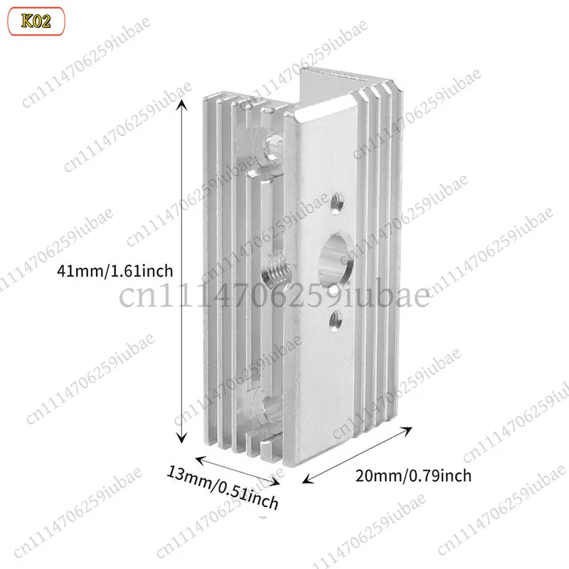 LJ_Aluminum Heatsink Block for Sprite Extruder 3D Printer, Replacement Parts