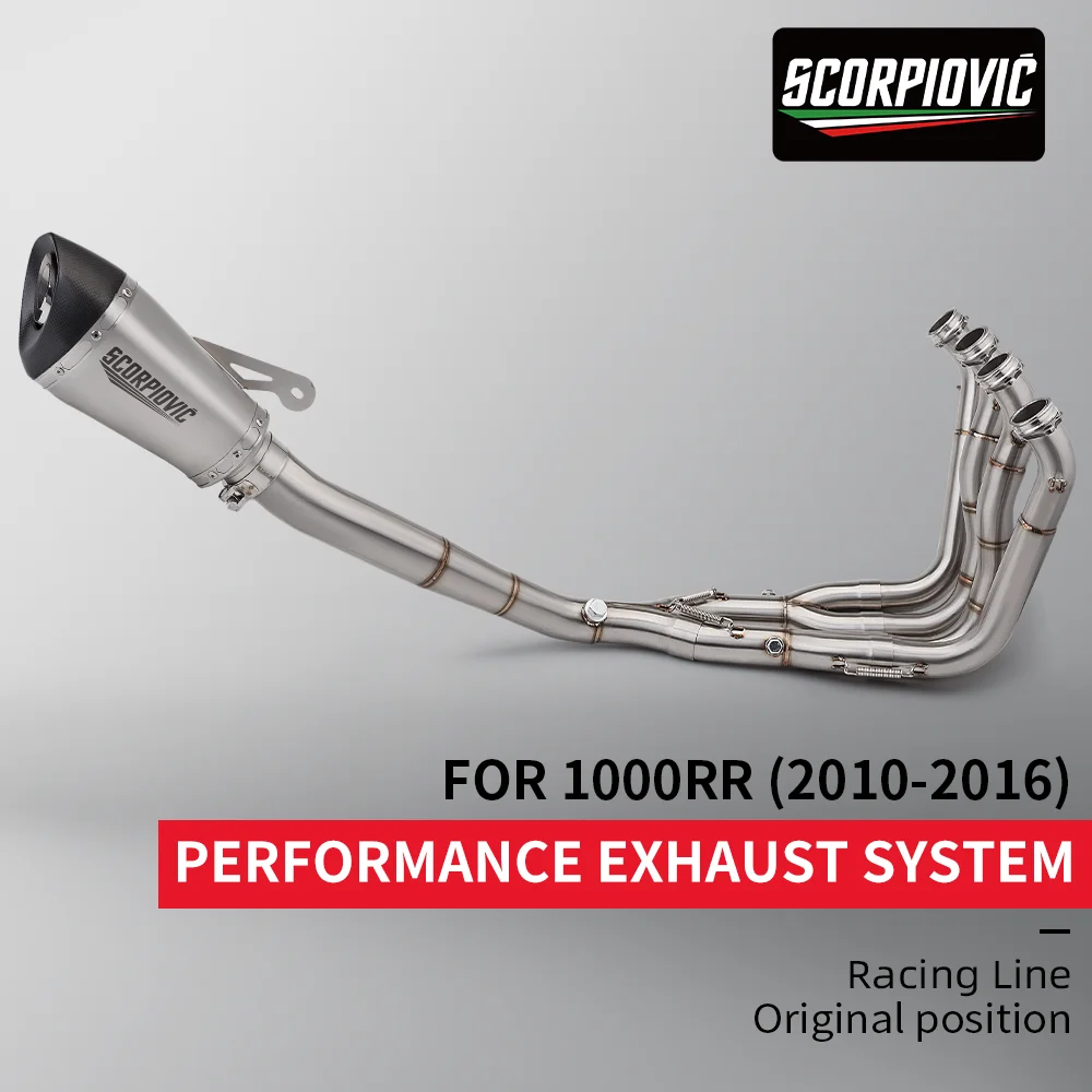 Suitable for S1000RR S1000R 1000R S10 motorcycle muffler escape pipe 60mm exhaust manifold connecting pipe (2010-2016)