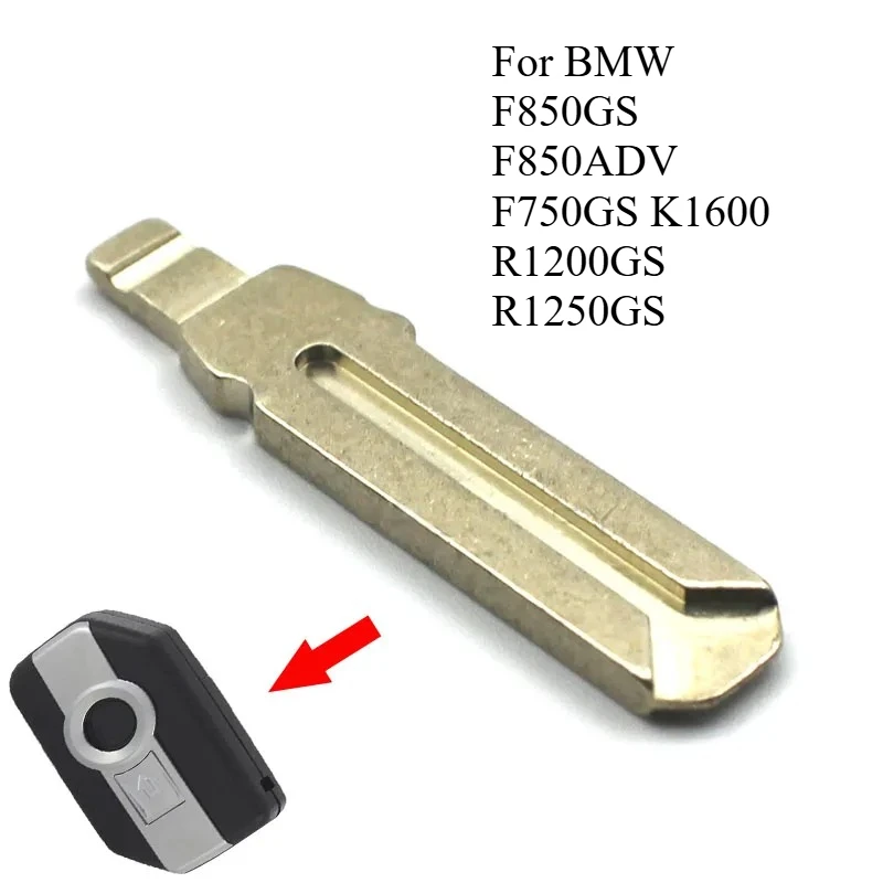 1pcs Blank Key Blade Flip Remote Key For BMW F850GS F850ADV F750GS K1600 R1200GS R1250GS Cocoon Motorcycle Rekey Locksmiths Tool
