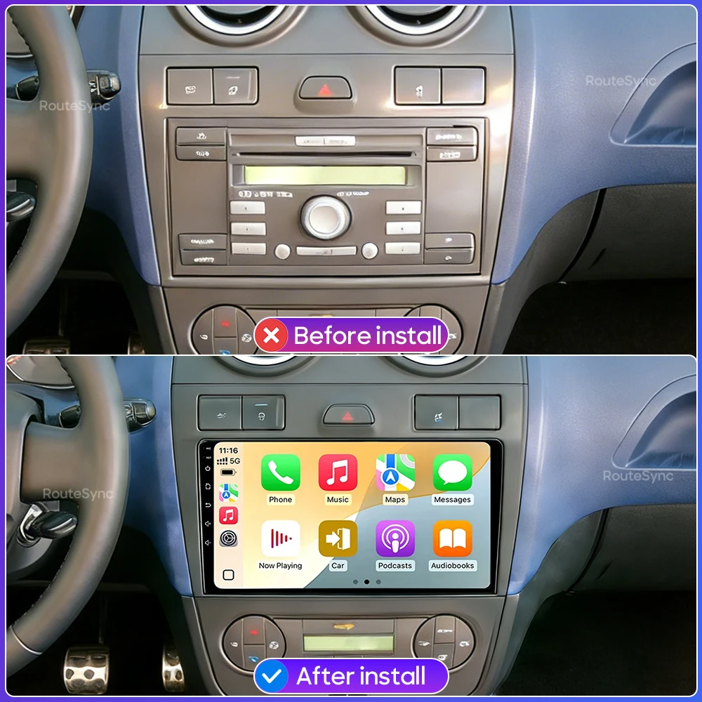 For Ford Fiesta Mk VI 5 Mk5 2002 - 2008 Auto Head Unit Car Multimedia Player Radio Video Navigation Audio Screen GPS 2din BT DSP