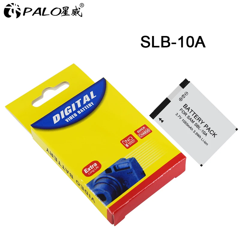 

PALO SLB-10A rechargeable Battery SLB 10A Camera Batteries For Samsung PL50 PL60 PL65 P800 SL820 WB150F WB250F WB350F WB750