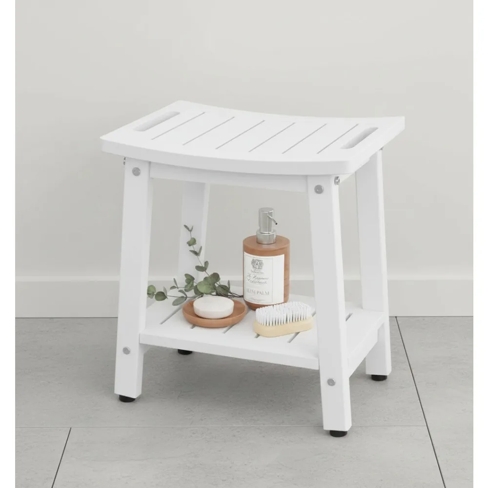 

Водонепроницаемый табурет для душа с ручкой и полкой — регулируемые ножки для спа-ванной комнаты в помещении и на открытом воздухе