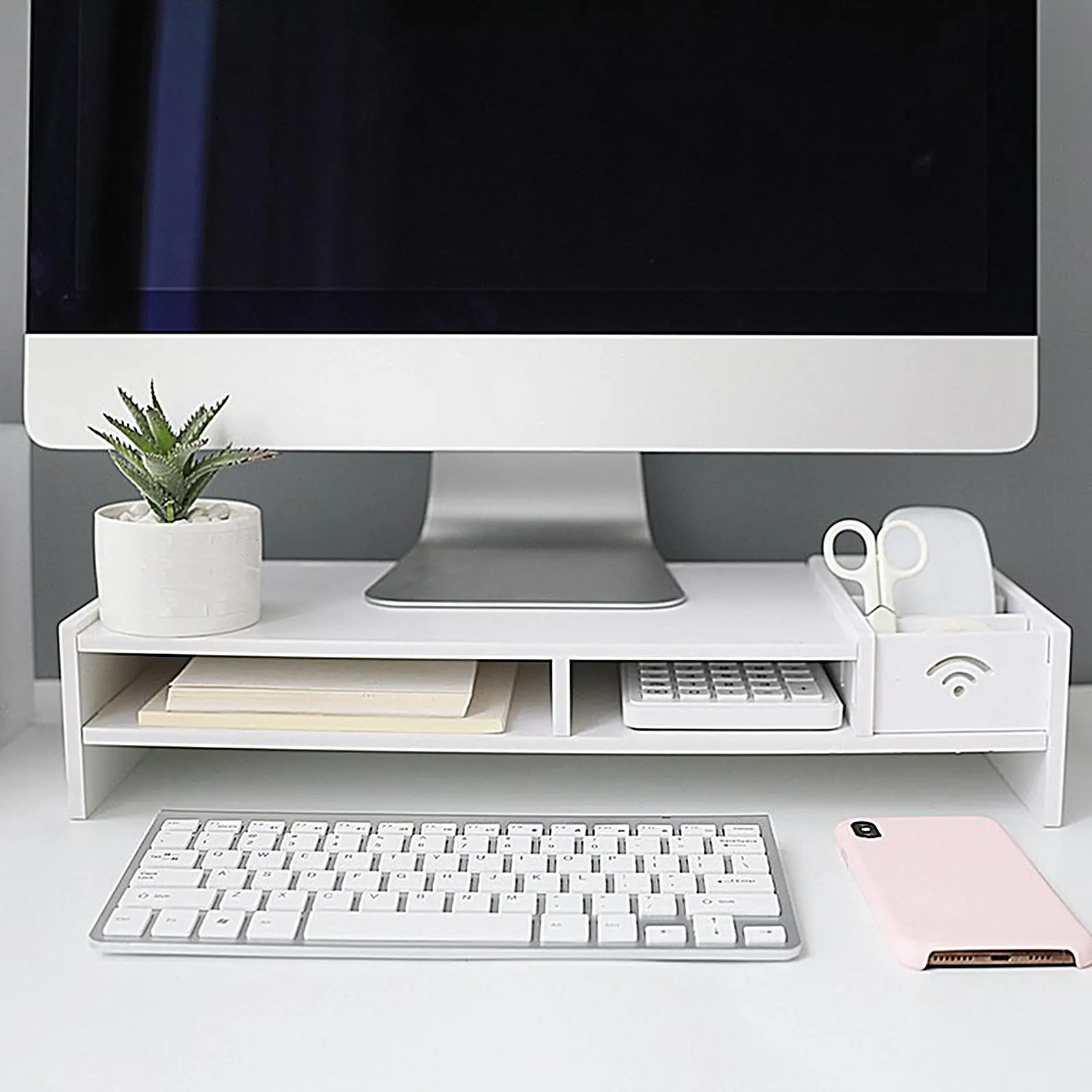 Monitorständer für Schreibtisch 3-stufiges Desktop-Regal Büroorganisation zum Lesen Lernen Arbeiten Spielen Display Zuhause Wohnheim Schule