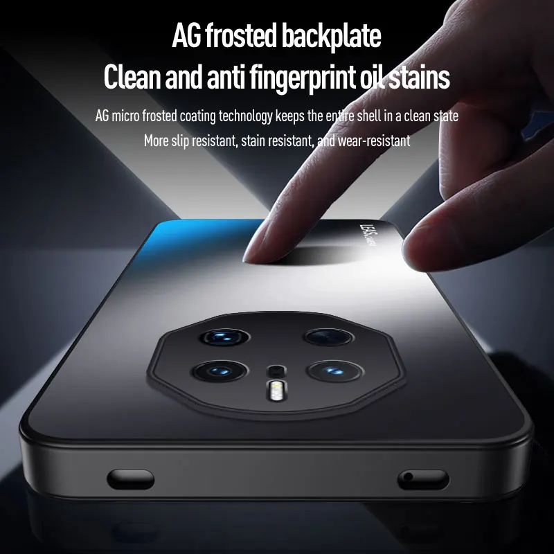 Case for Huawei Mate 50 RS Porsche Design AG Frosted Dazzling Gold Silicone Hard Shockproof Phone Cover Mate50RS DCO-AL00 Shell