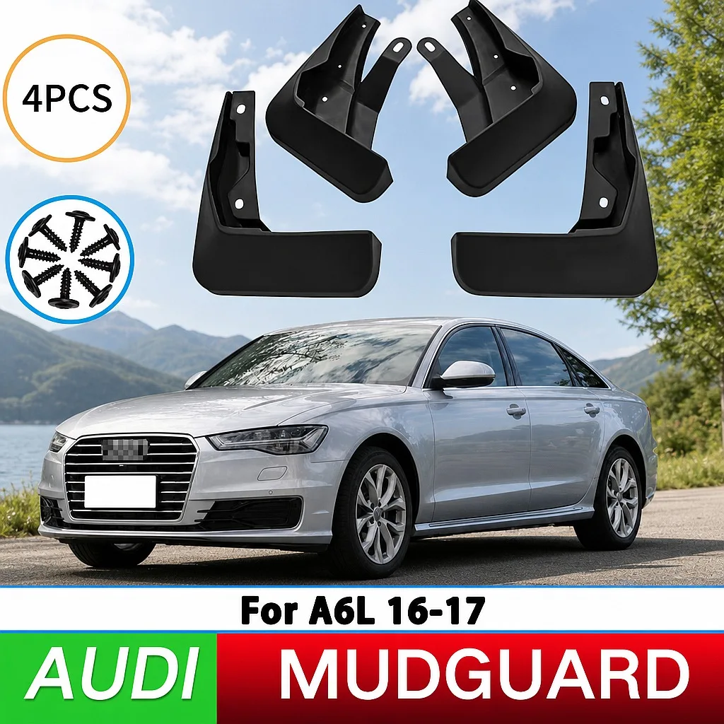 

Splash Guards Mudguards for Audi A6L 2016-2017 Front Rear Wheel Mud Flaps Car Accessories