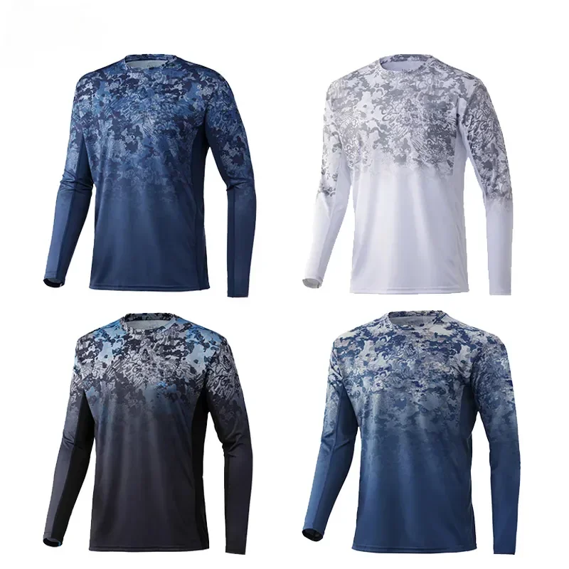 New Summer Fishing Shirts Men's Long Sleeve Fishing Wear Camisa De Pesca Quick Dry Breathable Uv Protection Shirts