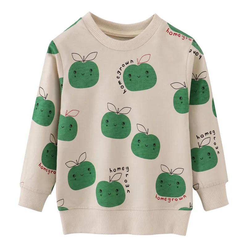 Zeebread Autumn Spring Apples Baby Sweatshirts European And American Style Brand Costume Sweater Cotton Long-Sleeved Sweater