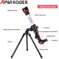 Telescopio astronómico profesional potente, Monocular portátil HD, Luna, espacio, Planeta, observación, regalos para niños