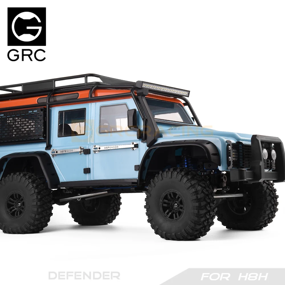 GRC 1/8 Edelstahl Türgriff Blätter Rüstung Schutz Metall Dekoration für H8H Defender Upgrade Option Teile # G190QS/QB