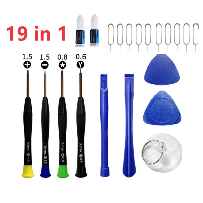 Kit de 40 en 1 herramientas de reparación para teléfonos móviles, espátula, palanca, destornillador para iPhone X XR XSMAX 8 7 6S 11 12 13 14 3