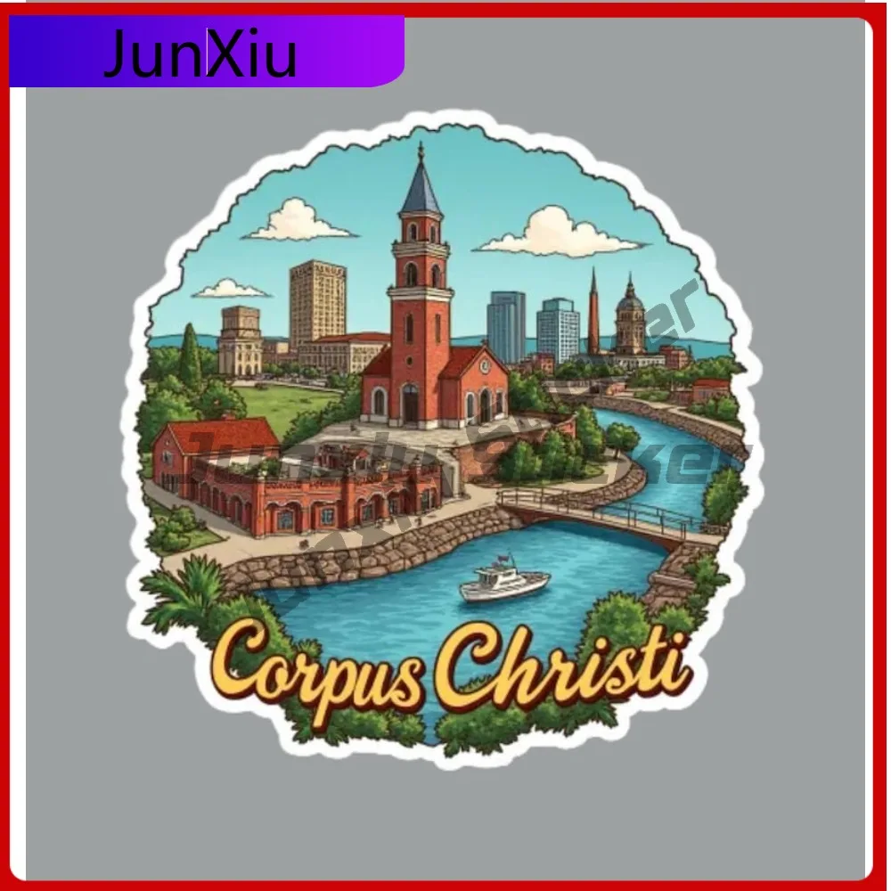 Corpus Christi Texas Sticker Adventure Motorcycle Stickers Funny Car Decoration Aesthetic Bottle Decals Waterproof Bike Accessor