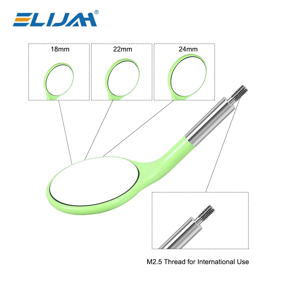 ELIJAH 12Pcs/Box Dental HD Mouth Mirror Dentistry High Reflectance Anti-fog for Clinical Examination & Posterior Observation