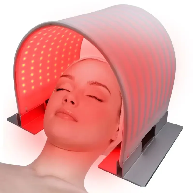 7-Color Light Emitting Diode Phototherapy Beauty Mask with 573 Red Blue Yellow Beads for Face Body Care and Anti-Aging Acne